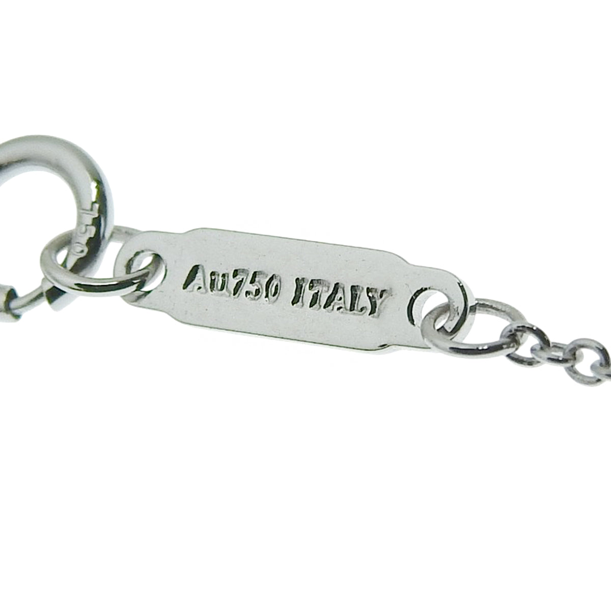 Smile Pendant Mini Blue Topaz White Gold K18WG