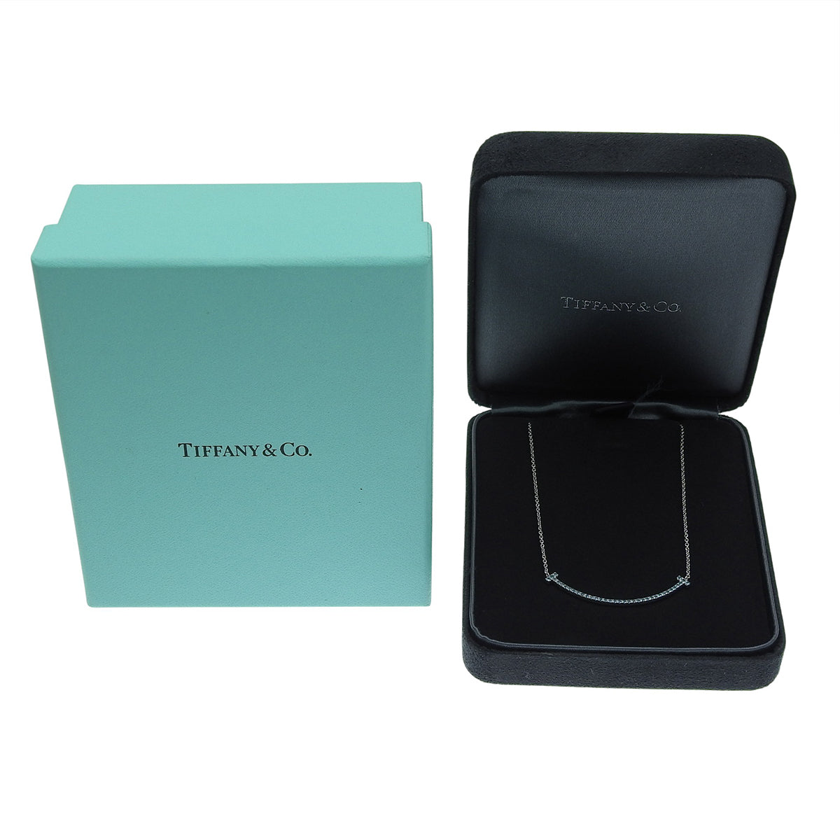 Smile Pendant Mini Blue Topaz White Gold K18WG