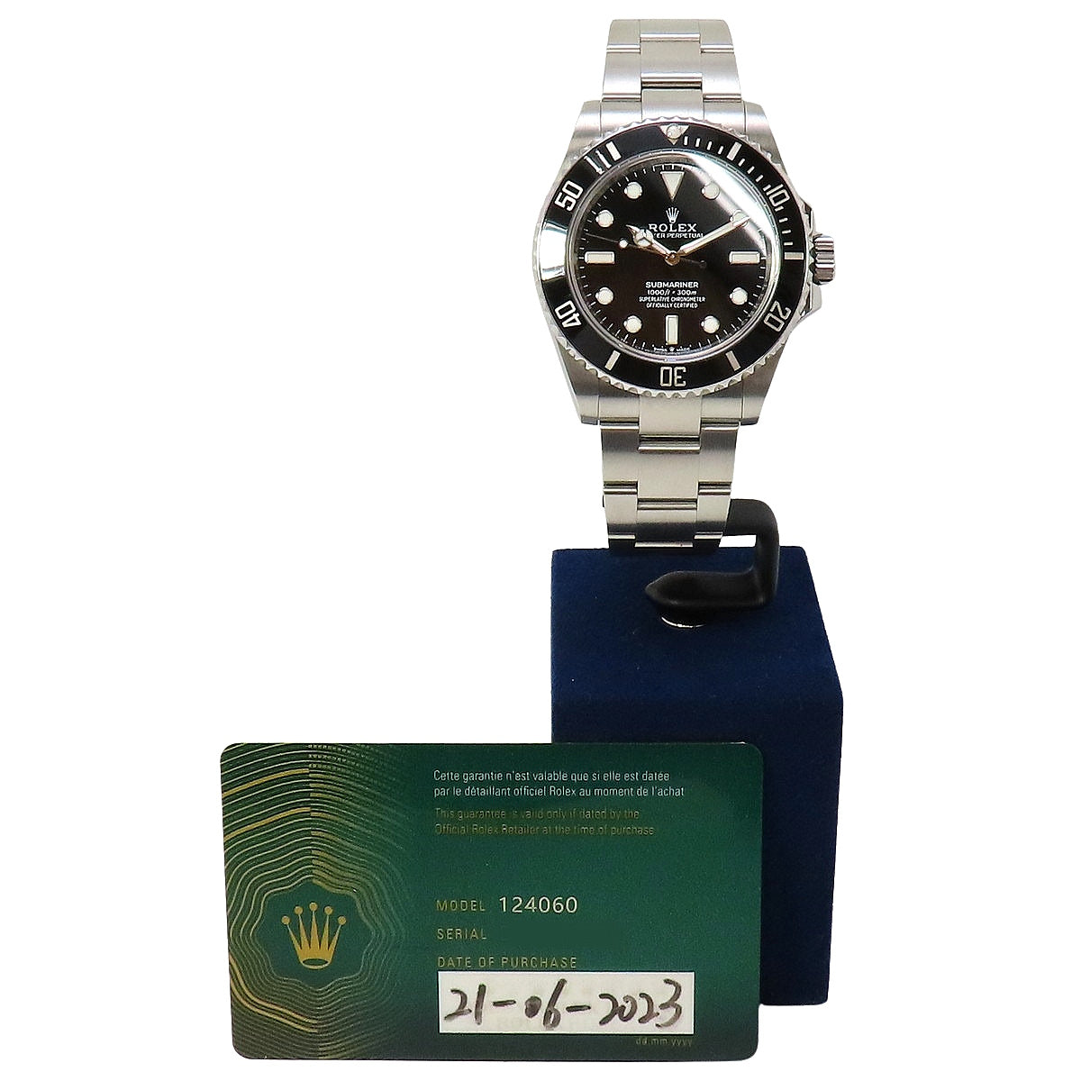 Submariner 124060 SS Random Number Black Automatic Men's