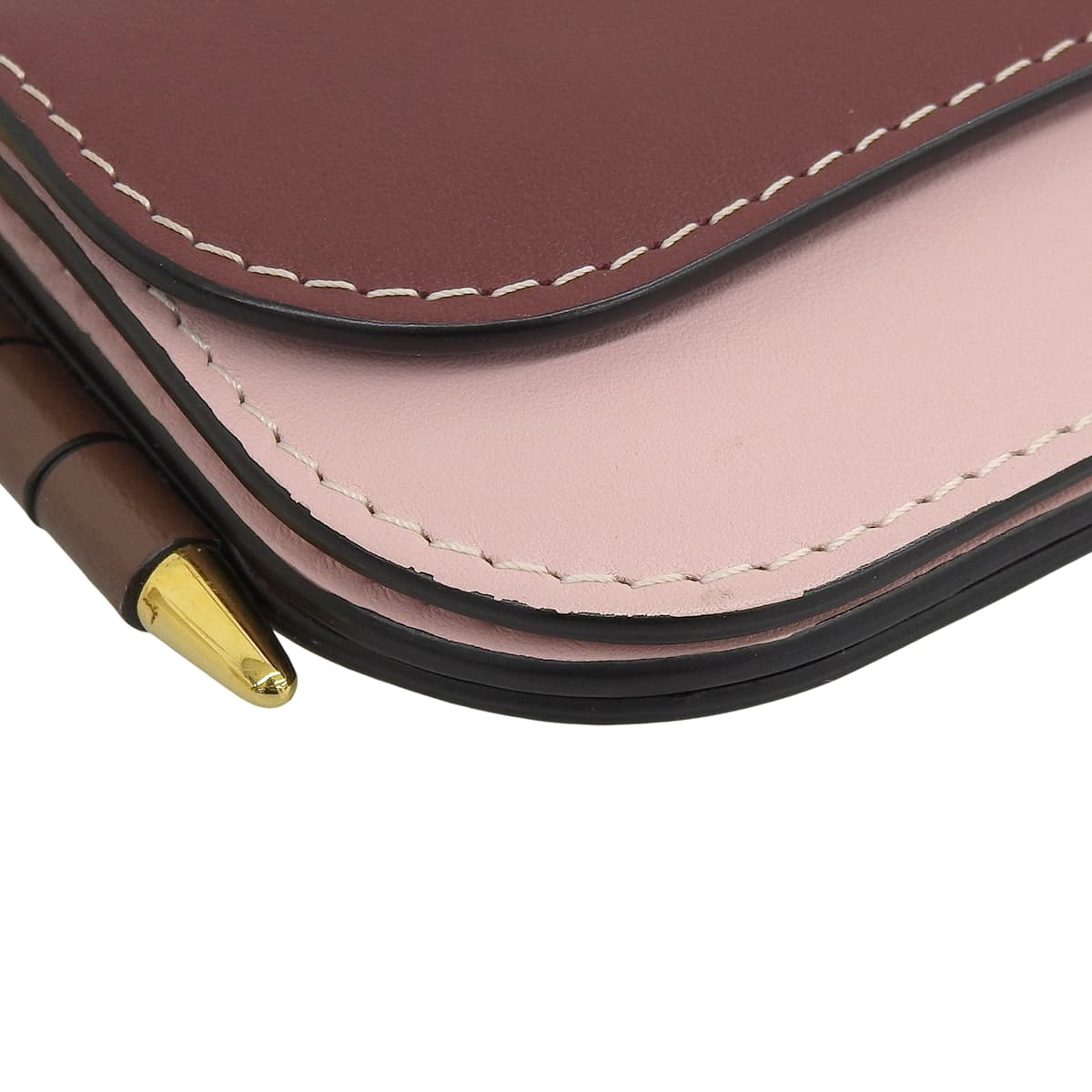 ゲート ミニウォレット レザー ボルドー ピンク 113.54BU57