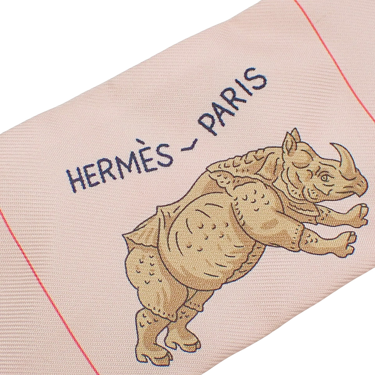 Hermes Parade Twilly Silk Rose Pearl Marine