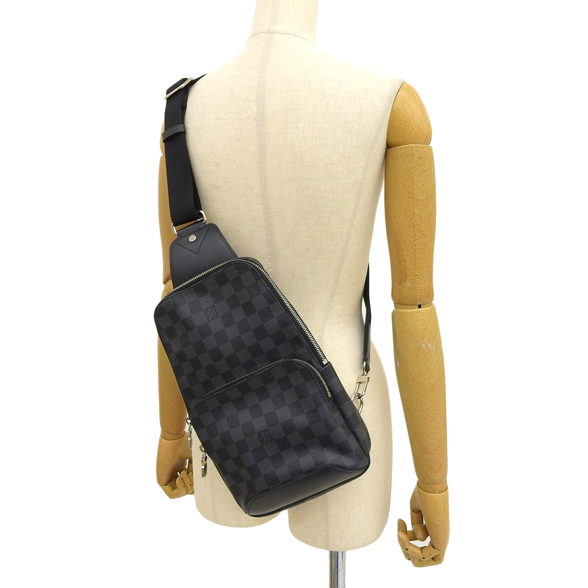 Damier Graphite Avenue 斜挎包 灰色/黑色 N41719