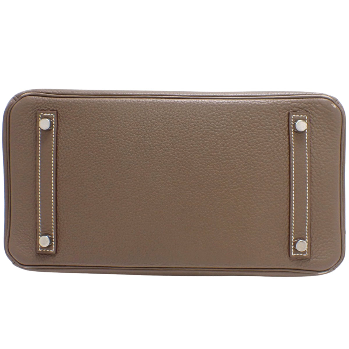 Birkin 30,Taurillon Clemence Etoupe/Etoupe 皮革,银色五金配件,带 R 标志