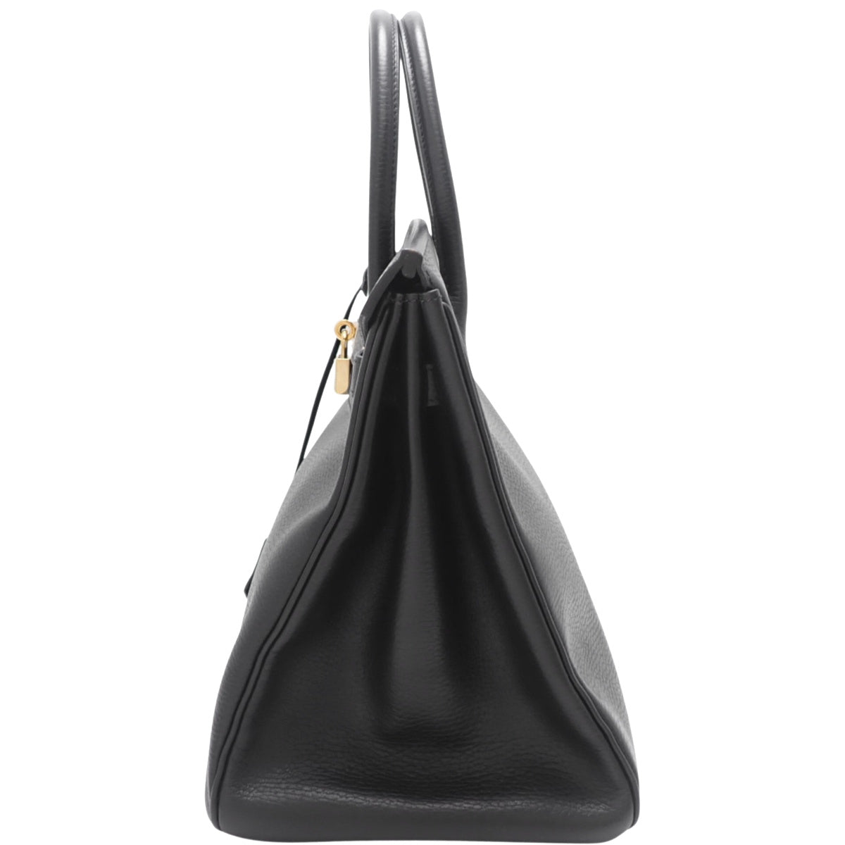 Birkin 35 Ardennes 黑色包包,配金色五金件,G 字印记