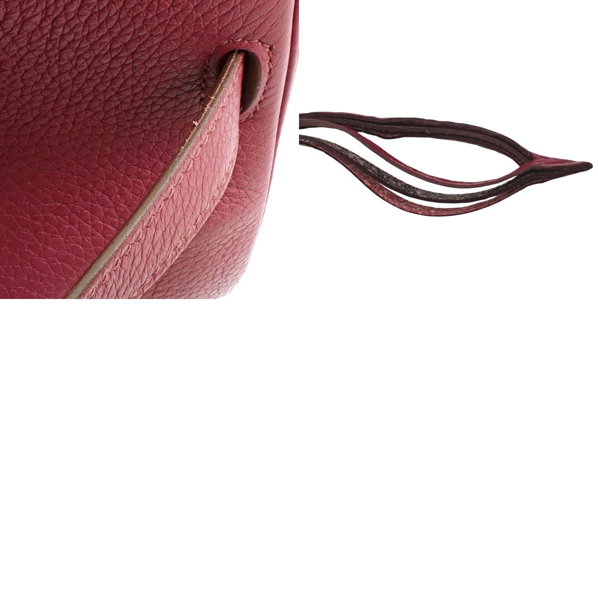 Kelly 35 (inside stitching) Taurillon Clemence leather, palladium hardware, ruby, N stamp