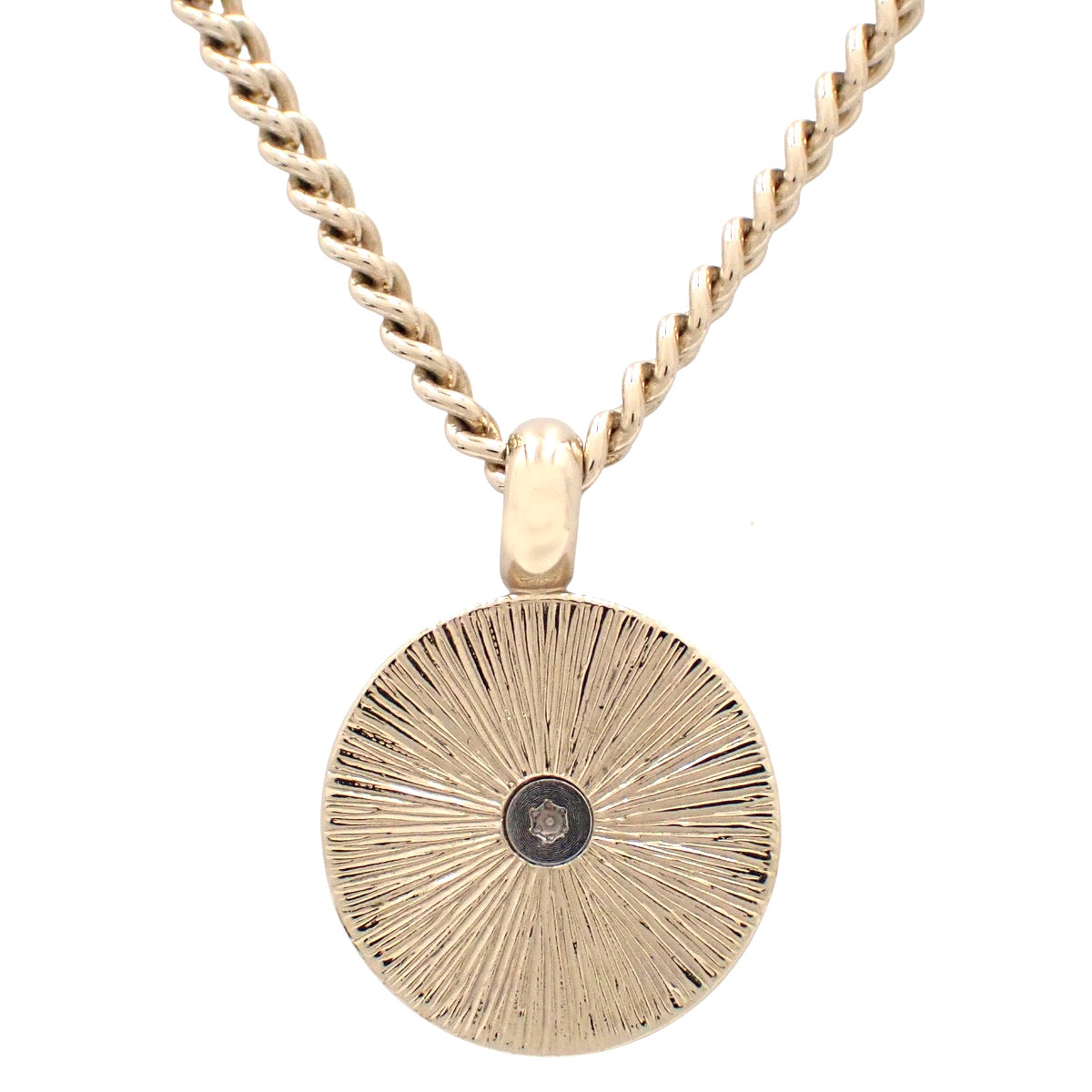Rhinestone Coco Mark Necklace Metal (GP) Accessories Jewelry