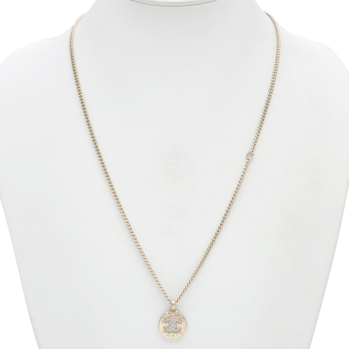 Rhinestone Coco Mark Necklace Metal (GP) Accessories Jewelry