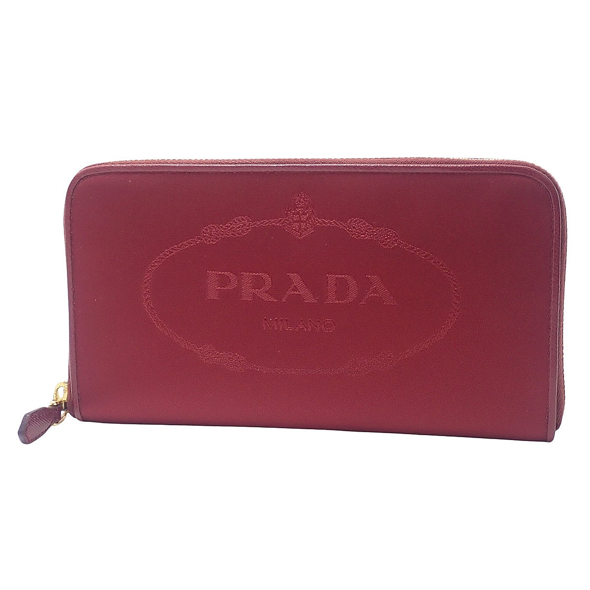 ラウンドファスナー 長財布 ナイロン TESSUTO ボルドー