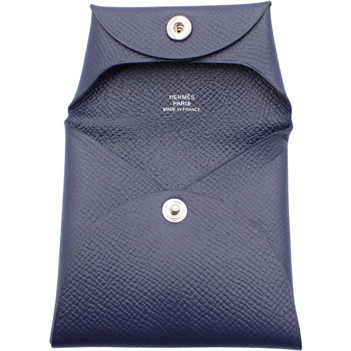 Bastia Epsom Blue Nuit Silver Hardware X Stamp