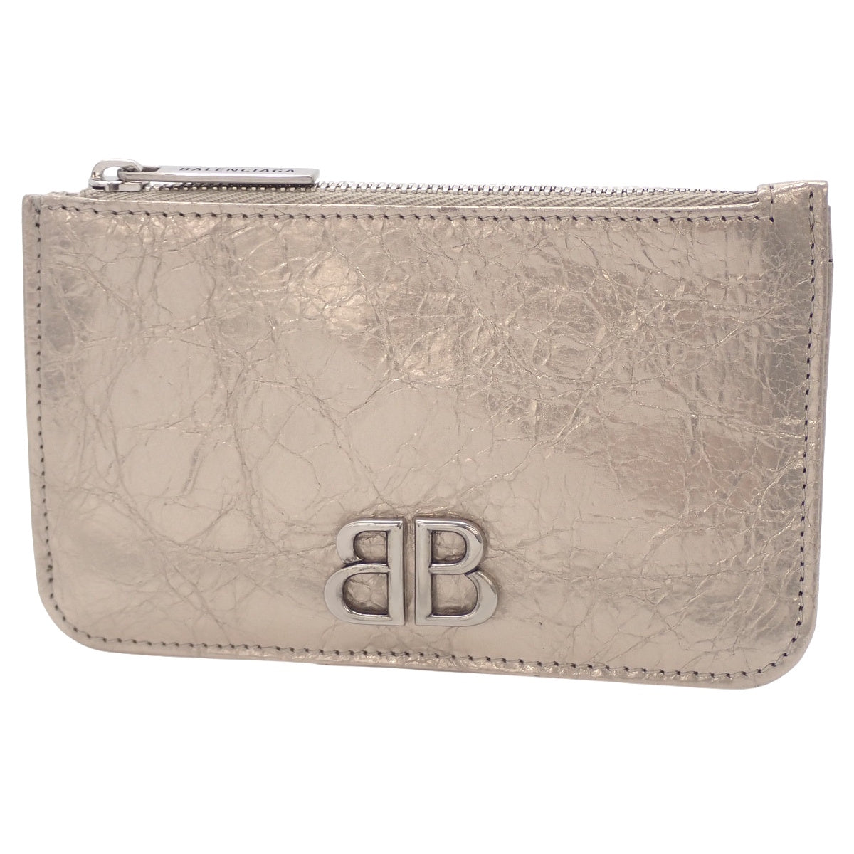 Monaco Long Coin & Card Holder Leather Champagne Gold 765465