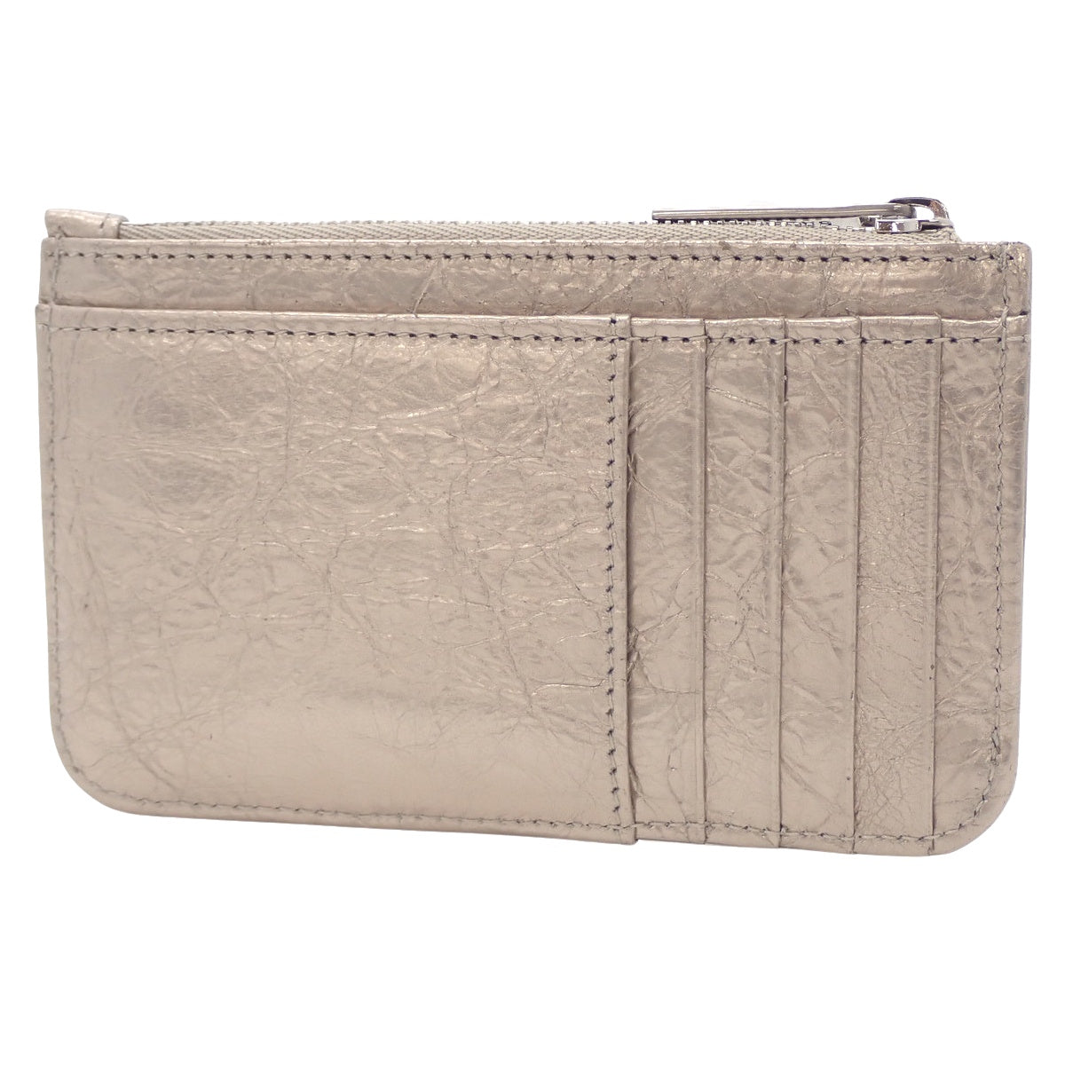 摩纳哥长款硬币和卡片夹,香槟金色皮革,765465