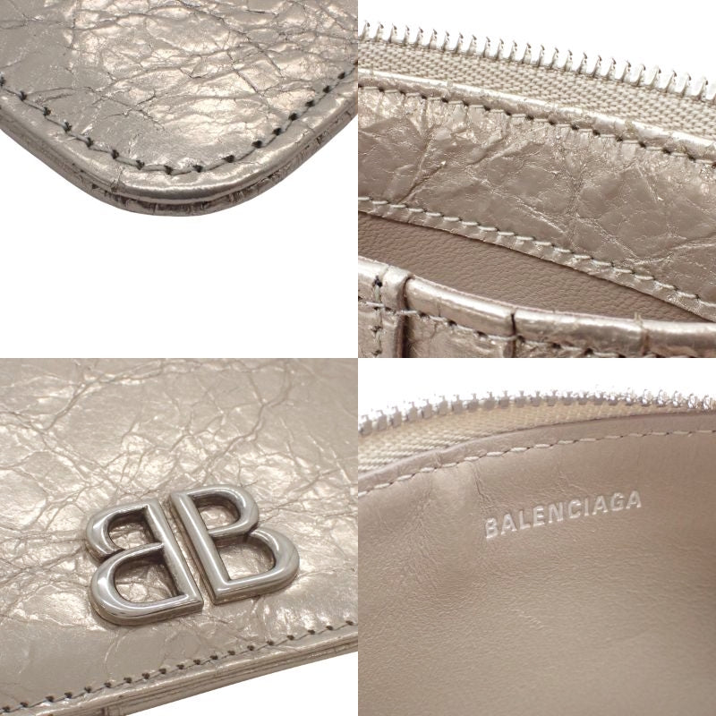 摩纳哥长款硬币和卡片夹,香槟金色皮革,765465