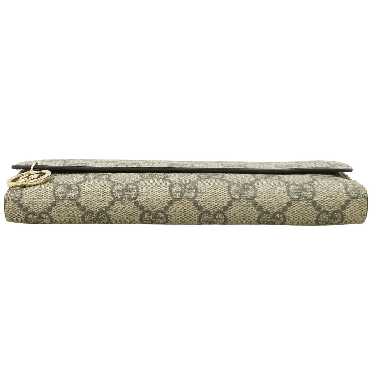 Double-hook long wallet in GG Supreme canvas, beige, 212104