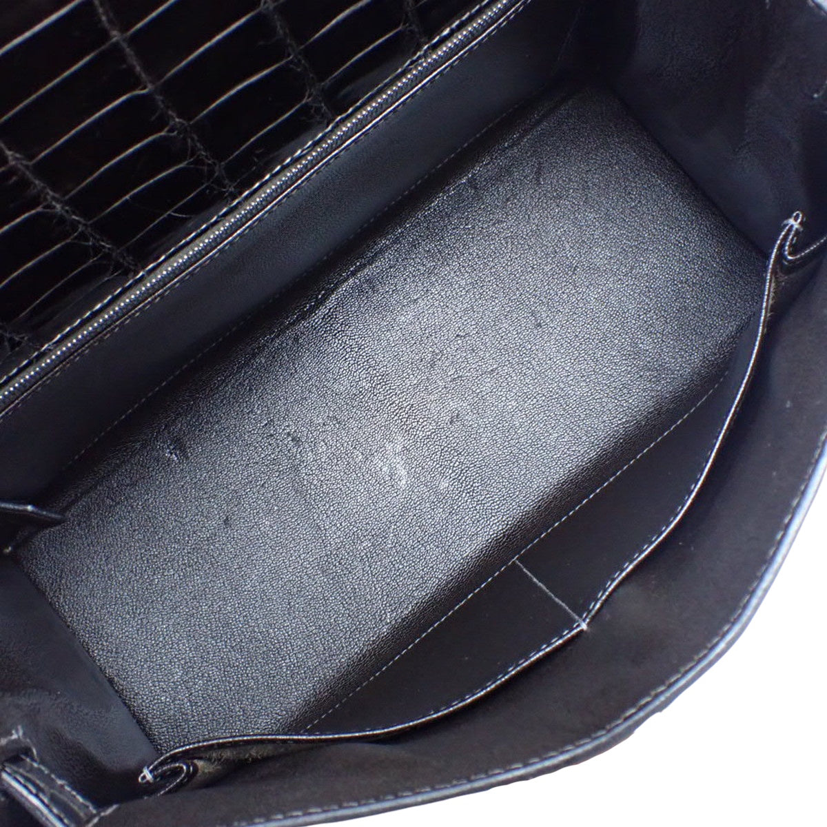 Kelly 28 (External Stitching) Niloticus Graphite with Silver Hardware, F Stamp