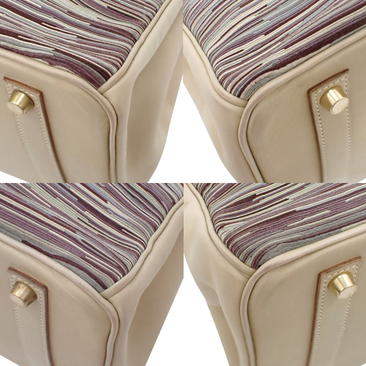 Birkin 35 Vibrato Box Calf Beige Multicolor Gold Hardware □E Stamp