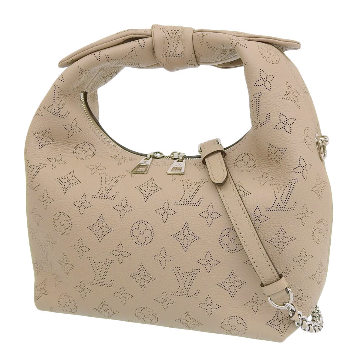Monogram Mahina White Knot PM Beige M20701