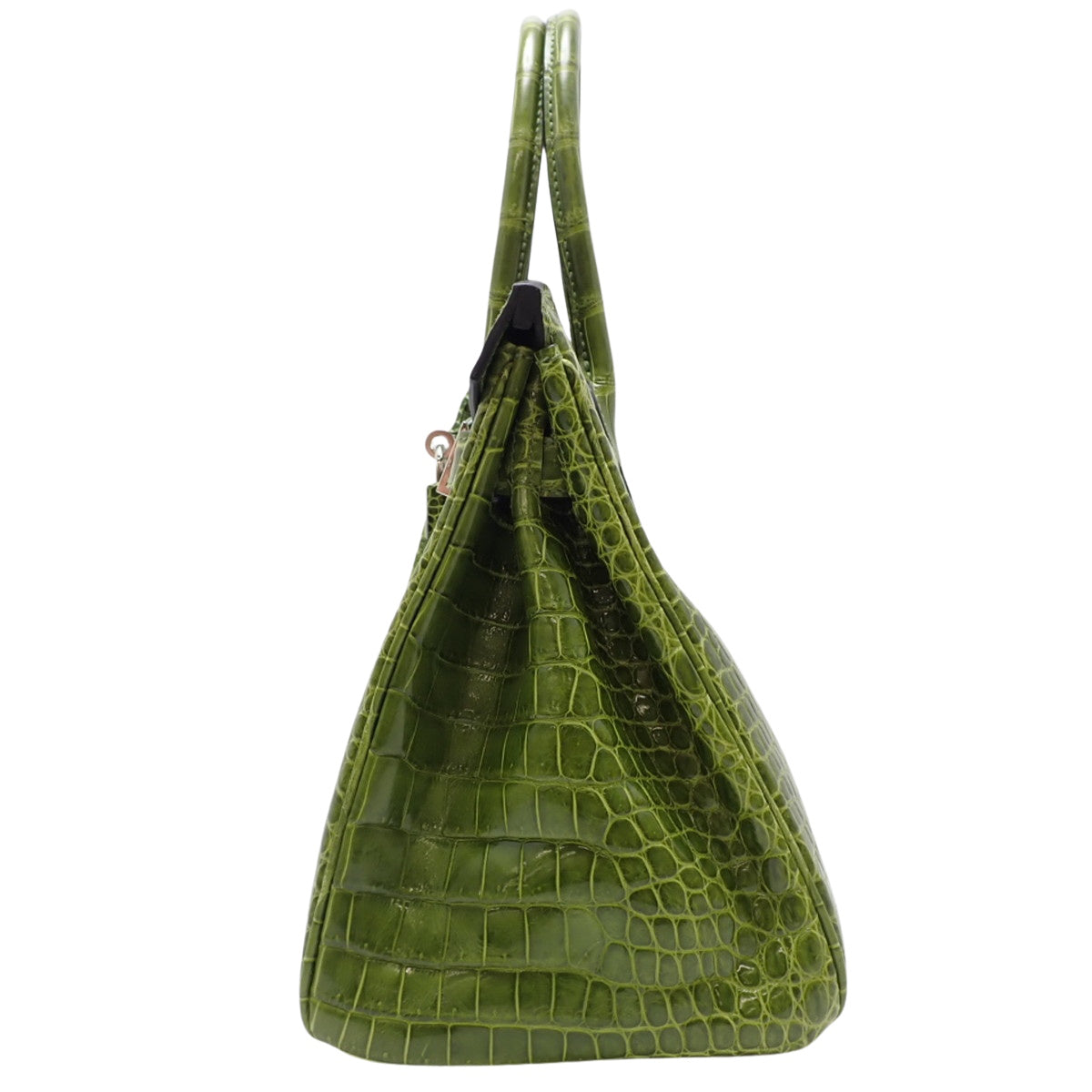 Birkin 30 Polosus鳄鱼皮,茴香绿,银色五金,Q印记