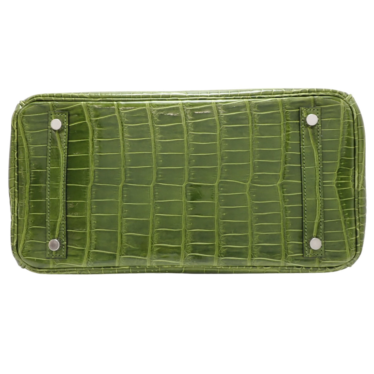 Birkin 30 Polosus鳄鱼皮,茴香绿,银色五金,Q印记