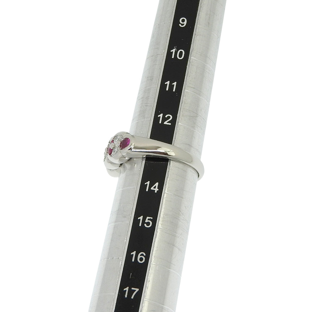 Ruby and diamond ring, R0.65/D0.52, platinum Pt900, 9.0g