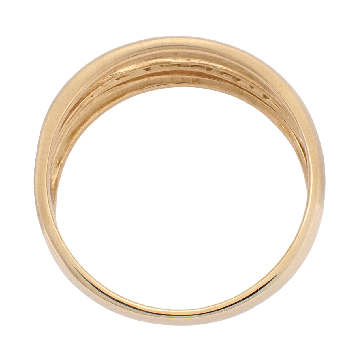 Diamond Ring D0.10 Yellow Gold K18YG Size 13 (EU 53) 3.7g