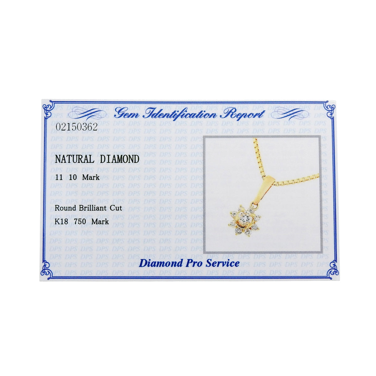 Diamond Sunflower Necklace D0.11,0.10 Yellow Gold K18YG 4.0g