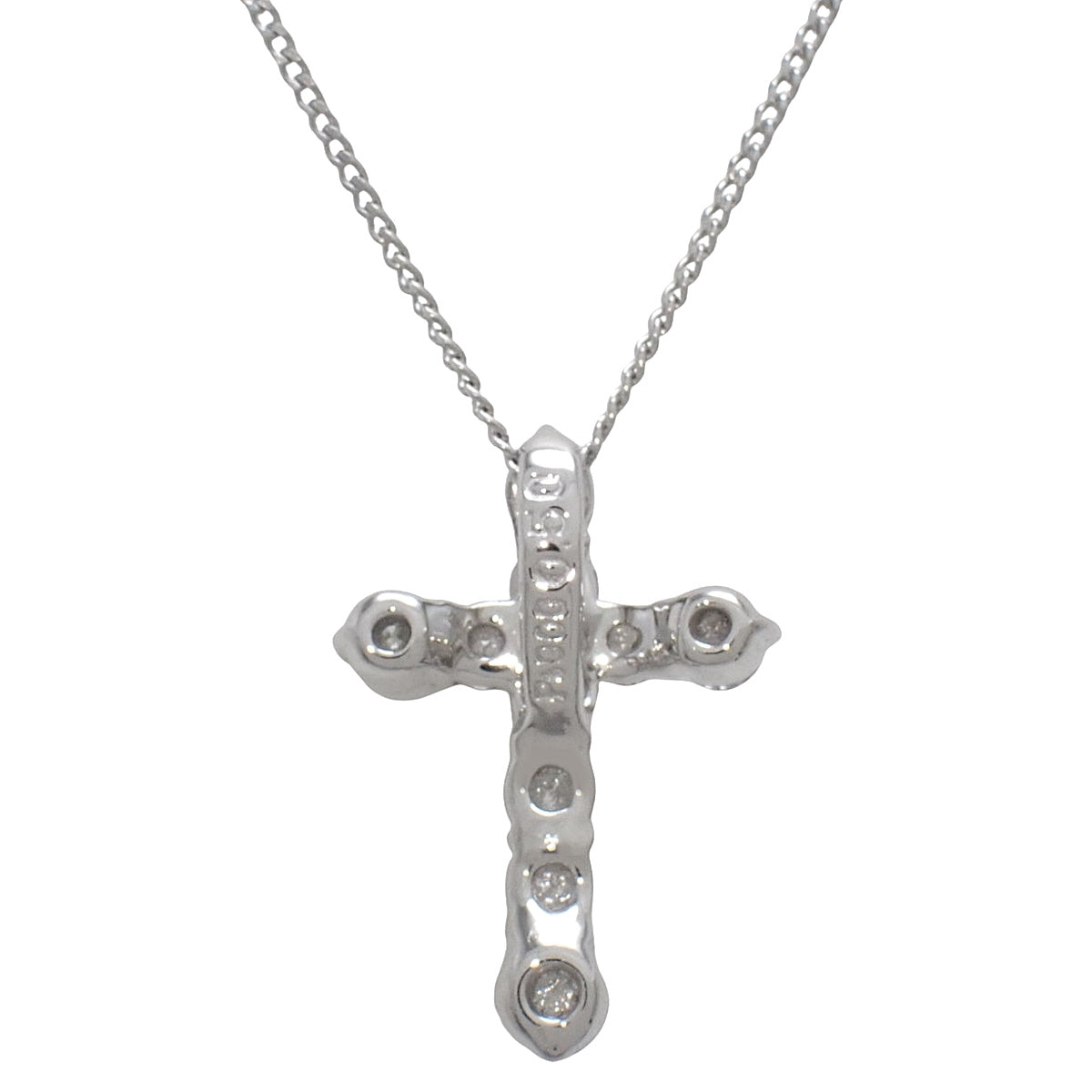 Cross Diamond Necklace D0.50 Platinum Pt900 Pt850 2.6g