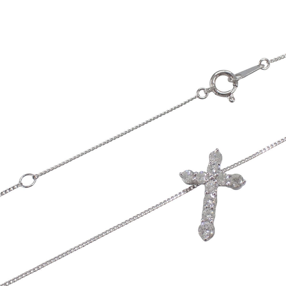 クロス ダイヤモンド ネックレス D0.50 プラチナ Pt900 Pt850 2.6g