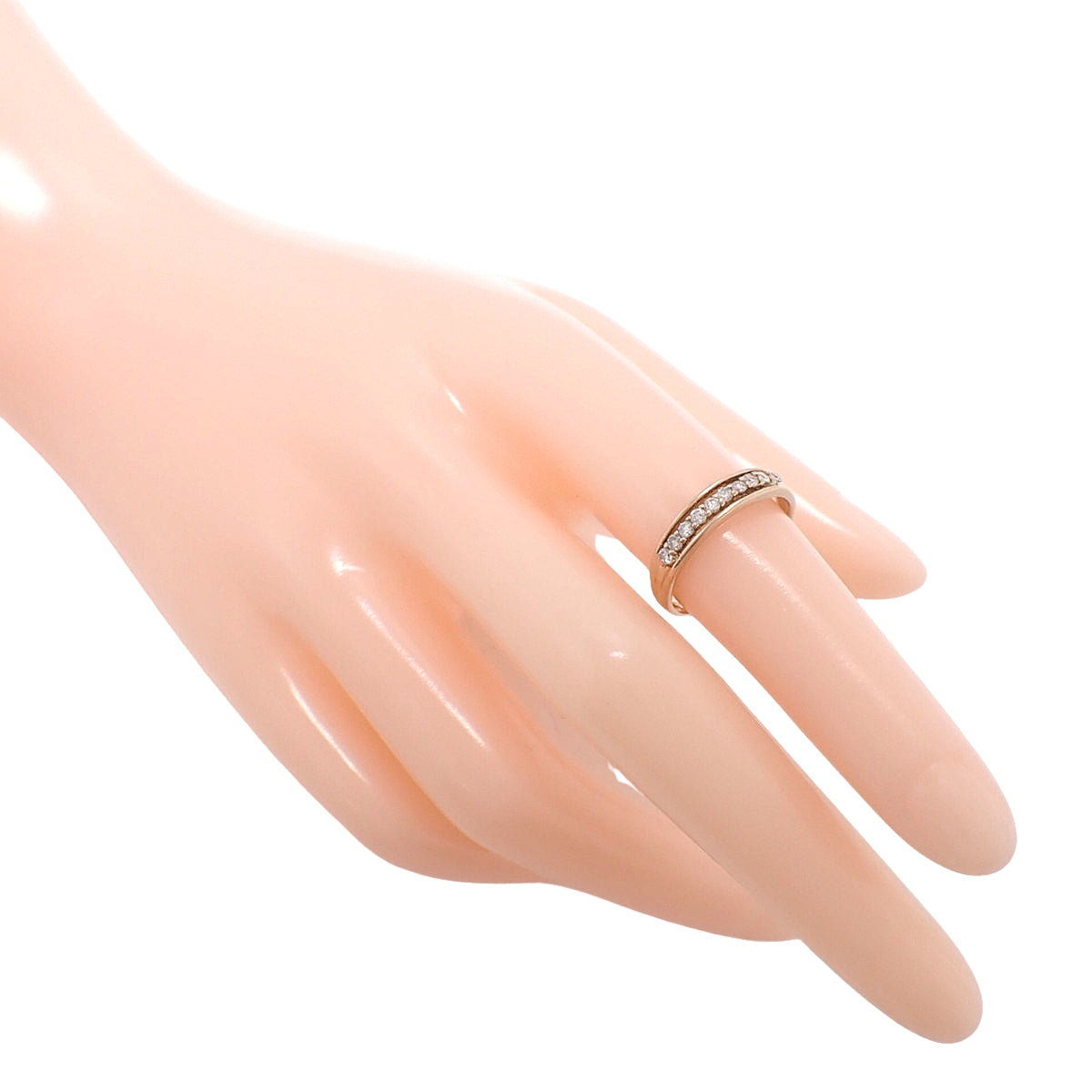 Diamond Ring D0.25 Pink Gold K18PG Size 12 (US 6) 2.0g