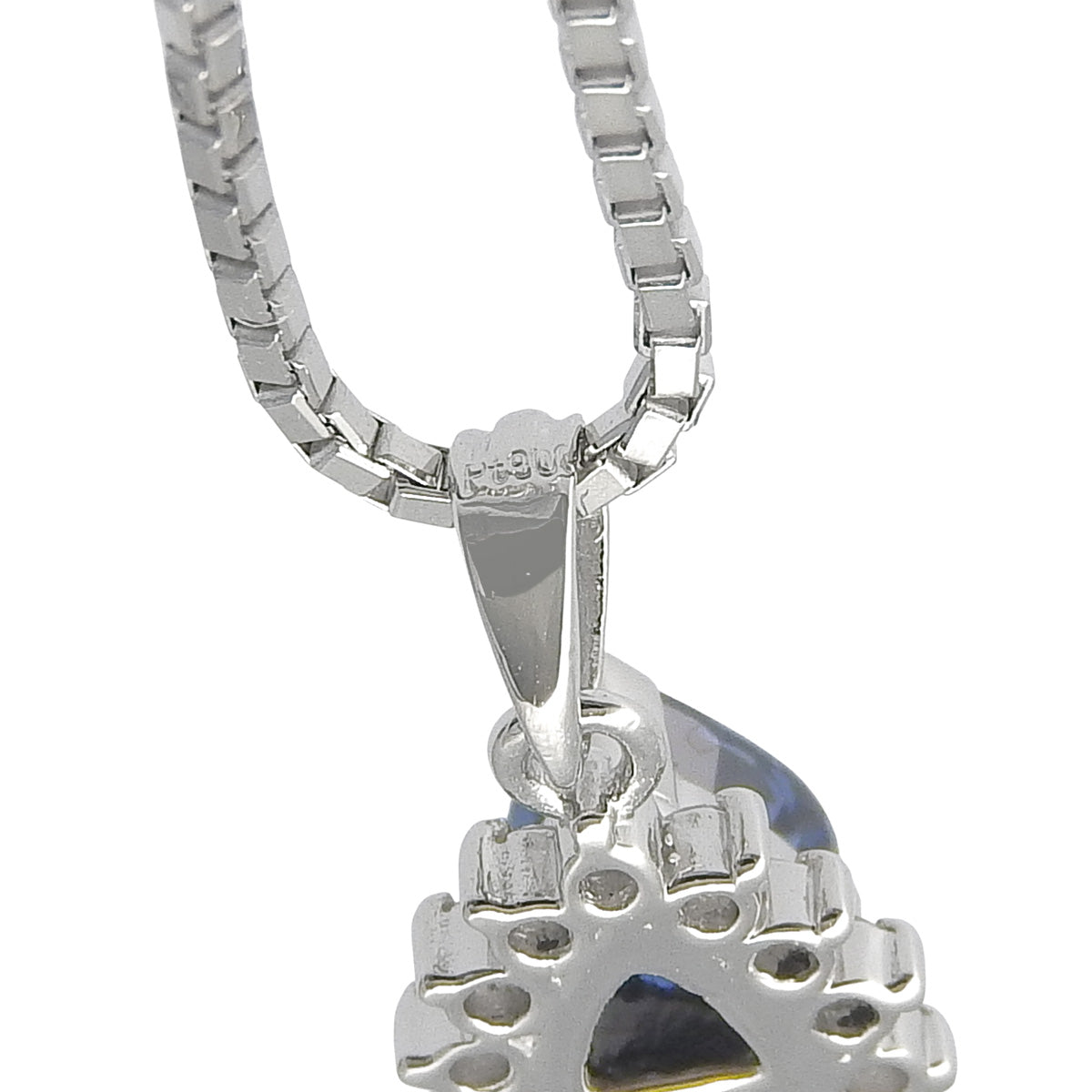 サファイア ペンダント S0.85/D0.17 プラチナ Pt900 Pt850 6.5g