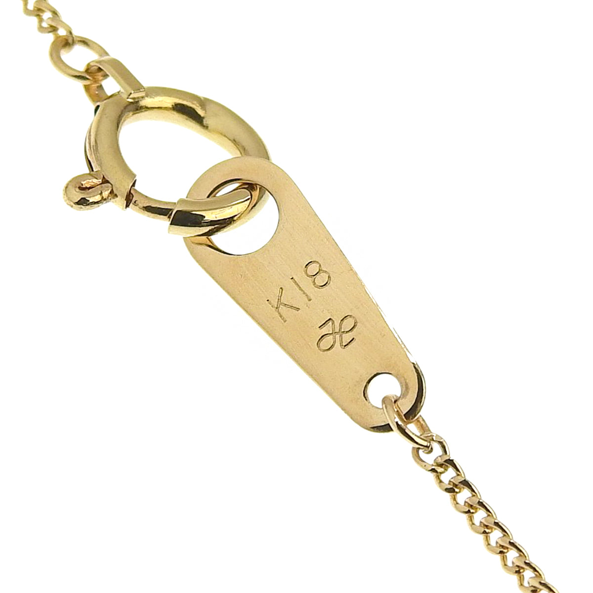 蓝宝石钻石项链,尺寸 S0.14/D0.07,18K黄金,2.2克