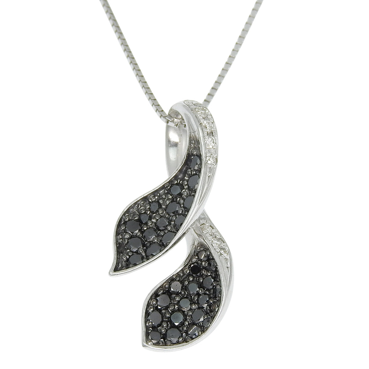 Black Diamond Necklace D0.50 White Gold K18WG