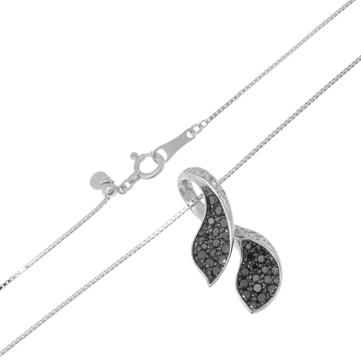 Black Diamond Necklace D0.50 White Gold K18WG