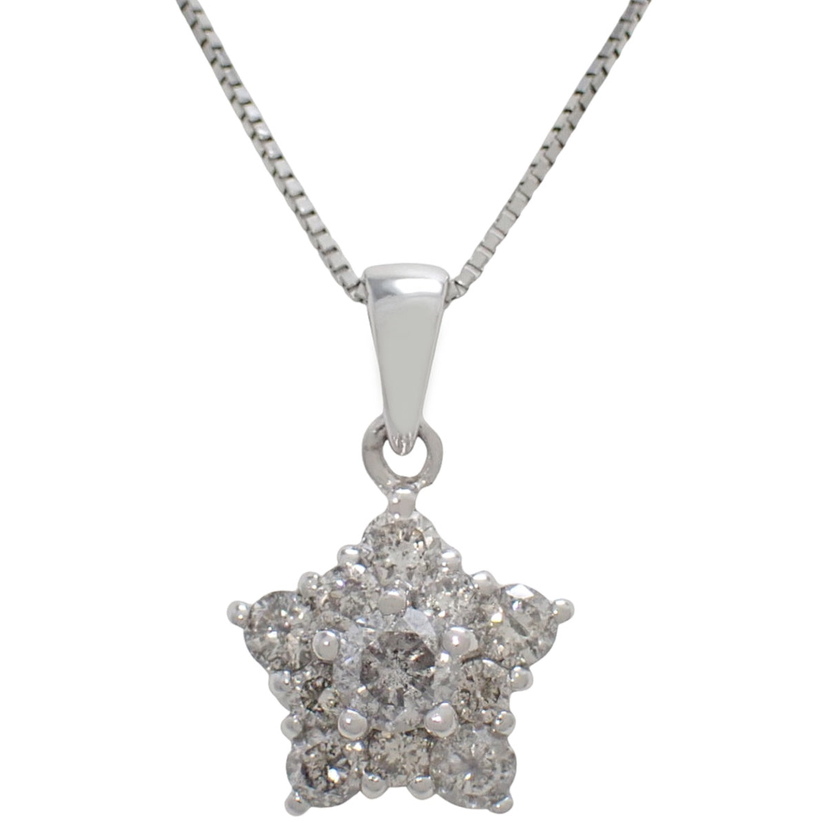Star Diamond Necklace D0.5 Platinum Pt900 Pt850 2.5g