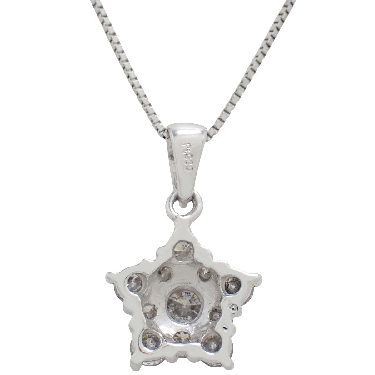 Star Diamond Necklace D0.5 Platinum Pt900 Pt850 2.5g