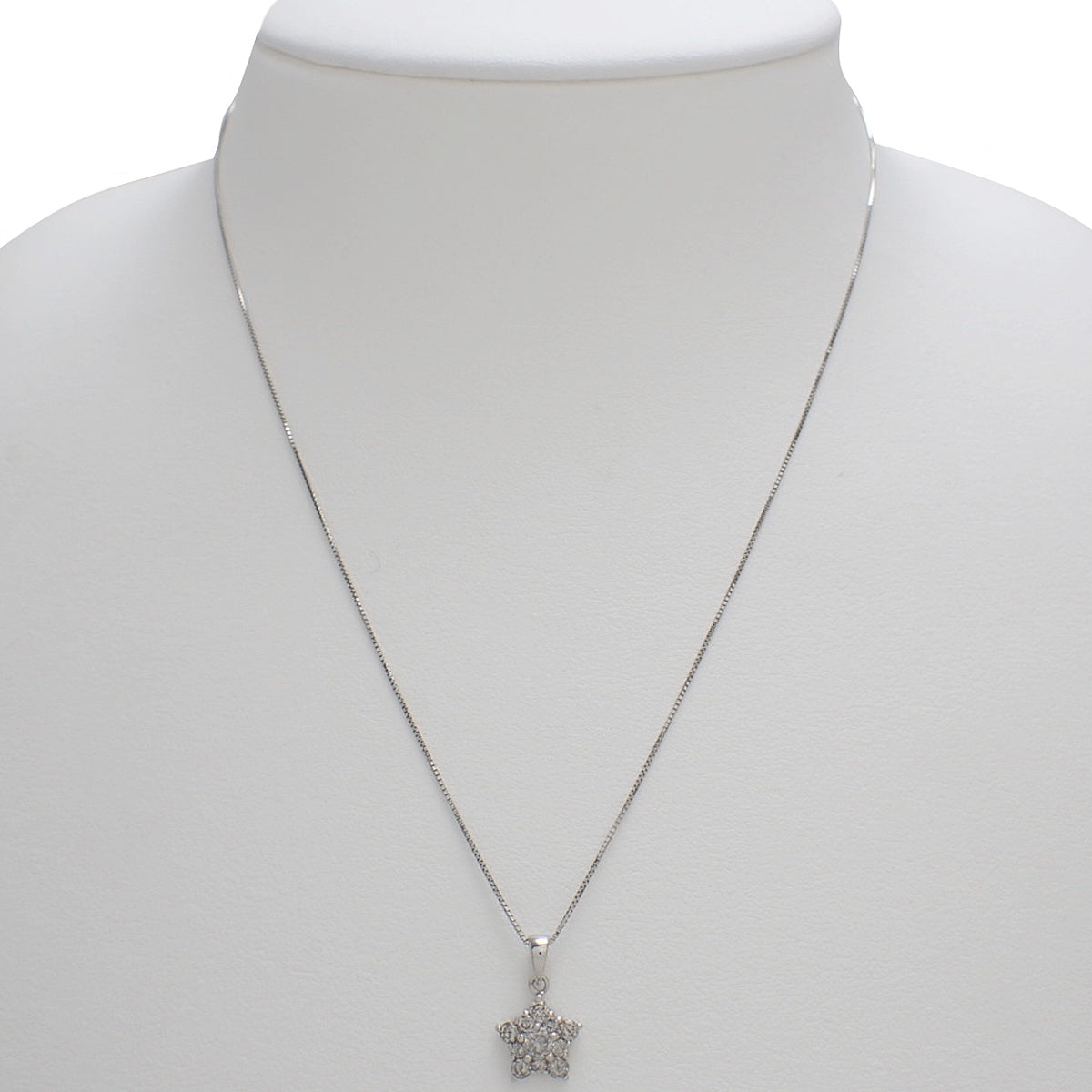 Star Diamond Necklace D0.5 Platinum Pt900 Pt850 2.5g