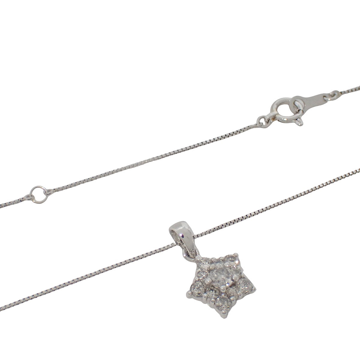 Star Diamond Necklace D0.5 Platinum Pt900 Pt850 2.5g