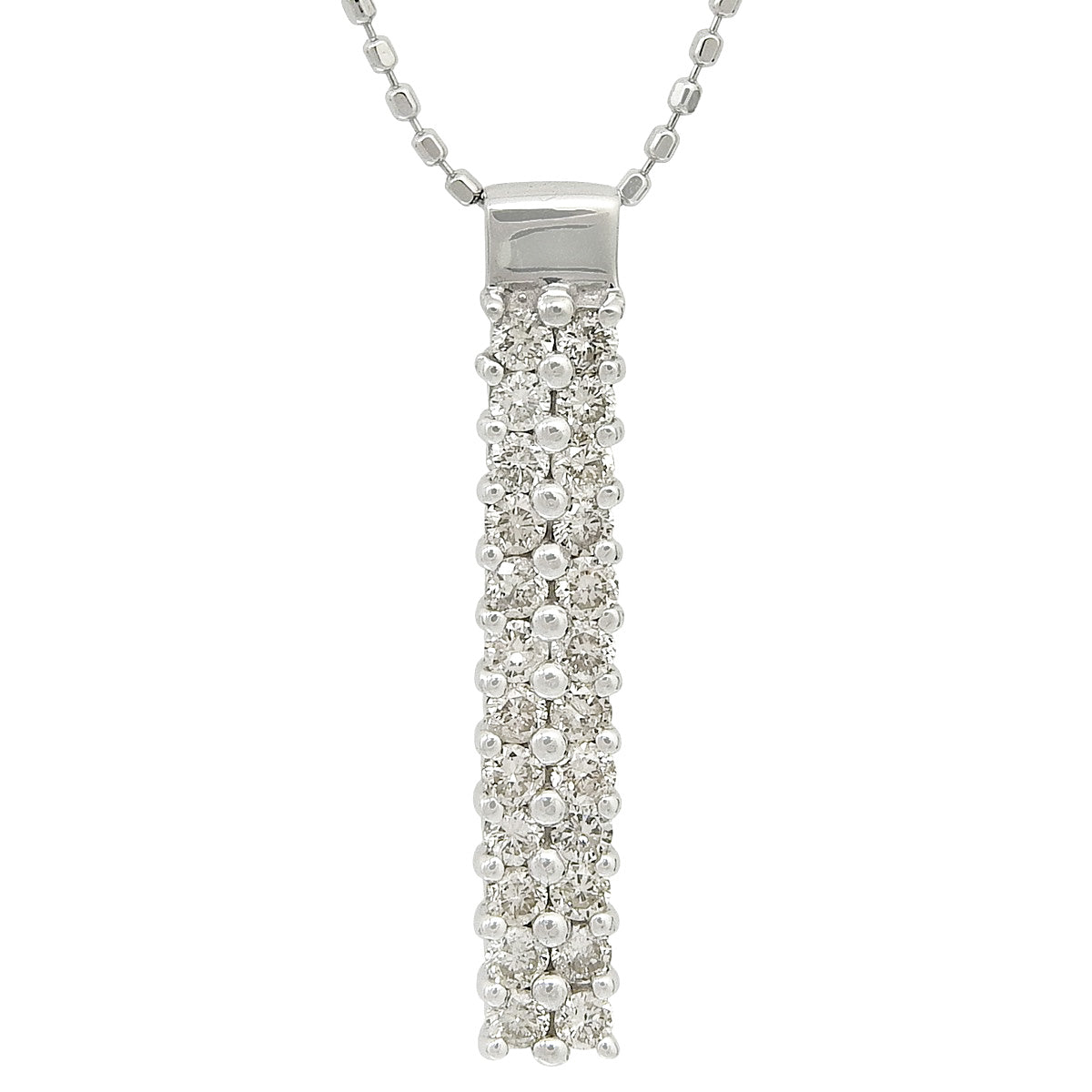 Diamond necklace D0.5 white gold K18WG 2.3g