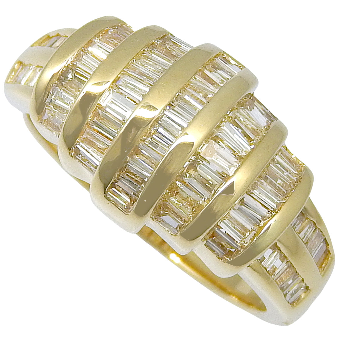 ダイヤモンド リング D1.00 イエローゴールド K18YG 7.3g