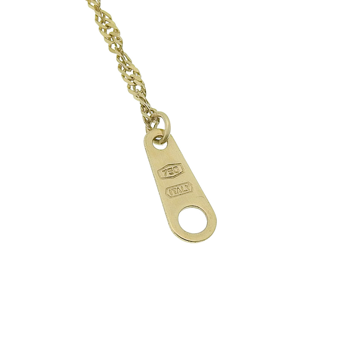 Diamond necklace D0.25 Yellow gold K18YG