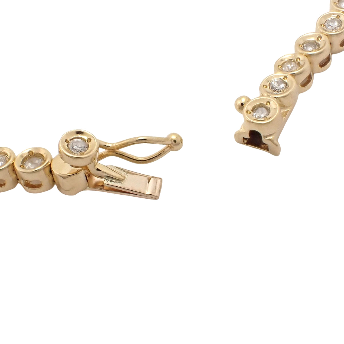 ダイヤモンド テニスブレスレット D1.05 イエローゴールド K18YG 10.4g