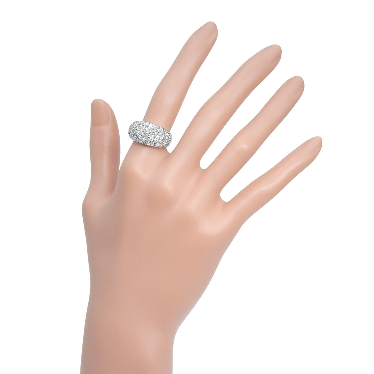 Pave diamond ring D1.80 Platinum Pt900 14.0g