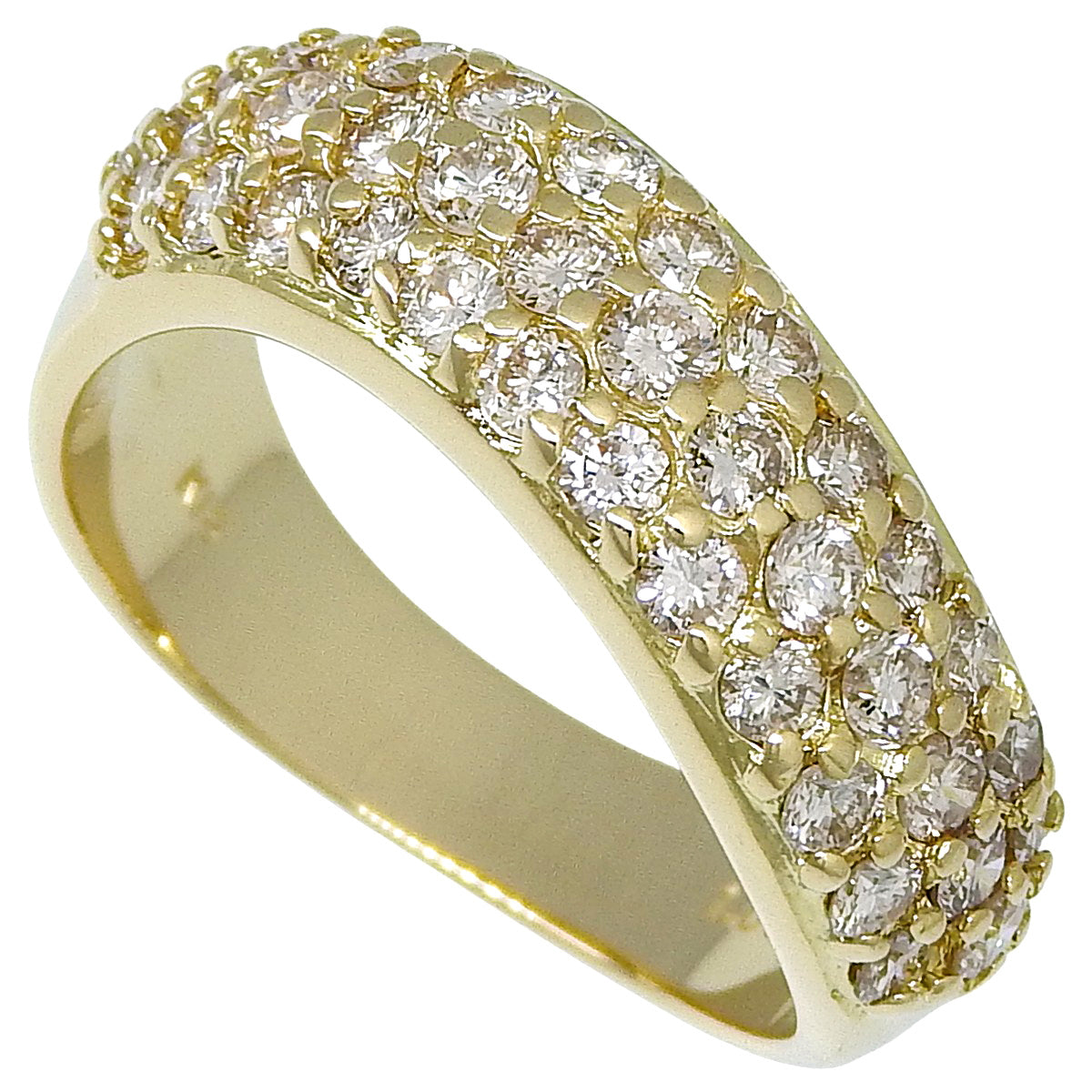 ダイヤモンドリング D1.00 イエローゴールド K18YG 6.6g