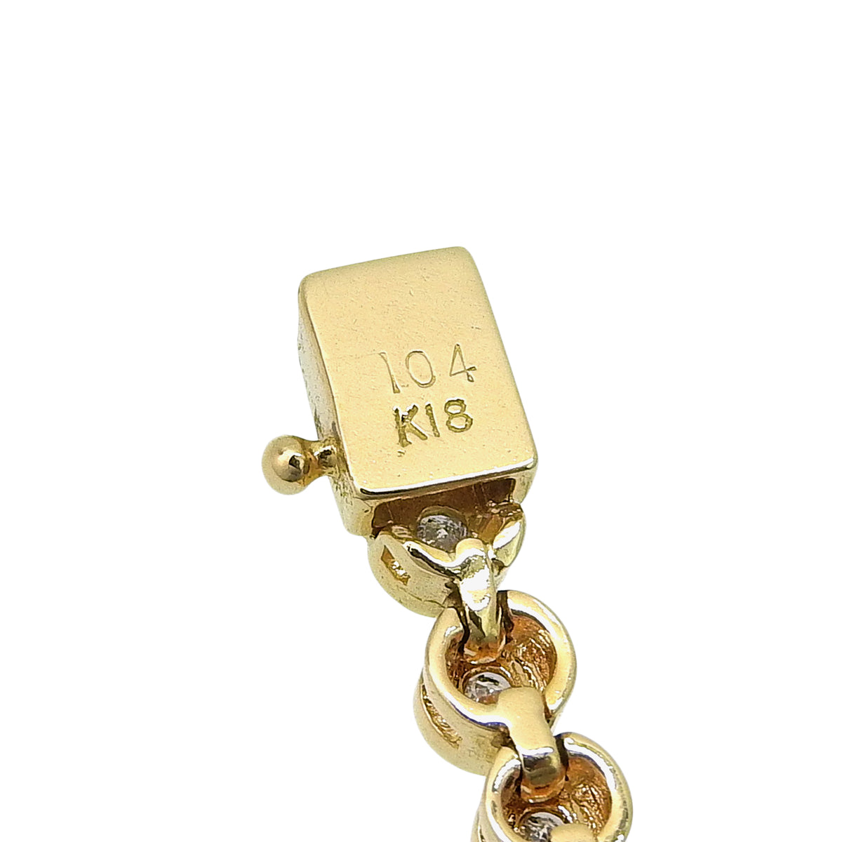 テニスブレスレット D1.04 イエローゴールド K18YG