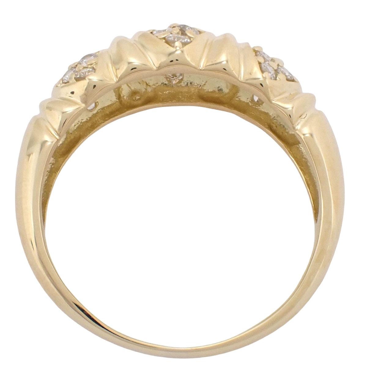 Diamond Ring D0.50 Yellow Gold K18YG Size 20 (US 9.5) 5.3g