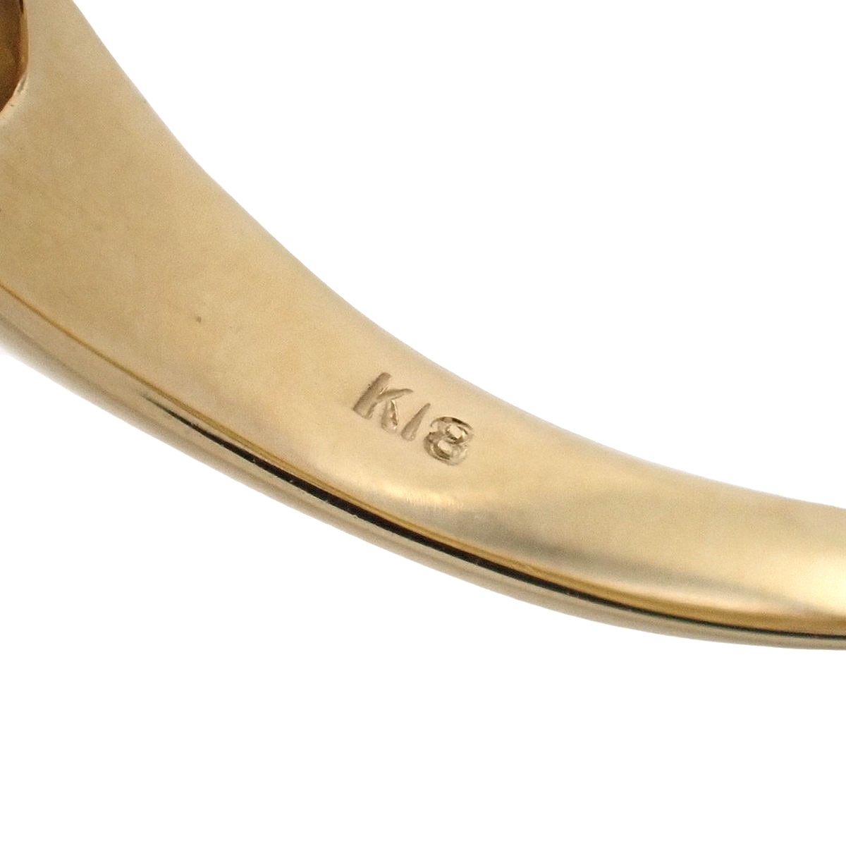 Diamond Ring D0.50 Yellow Gold K18YG Size 20 (US 9.5) 5.3g
