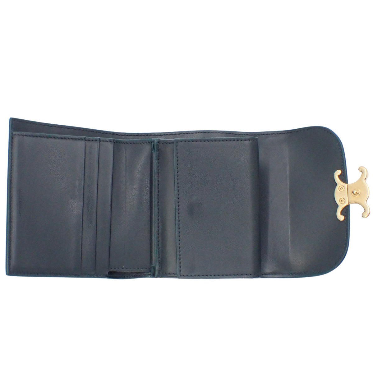 スモール ウォレット トリオンフ シャイニーカーフスキン ダークグリーン 10D783DPV