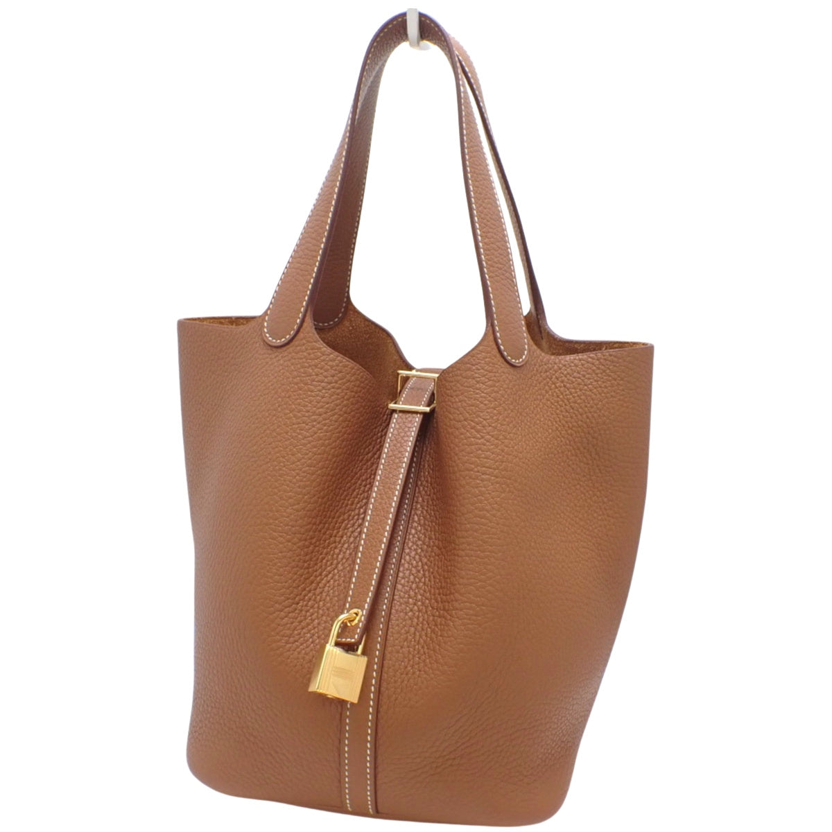 Picotin Lock MM, Taurillon Clemence leather, gold hardware, C stamp