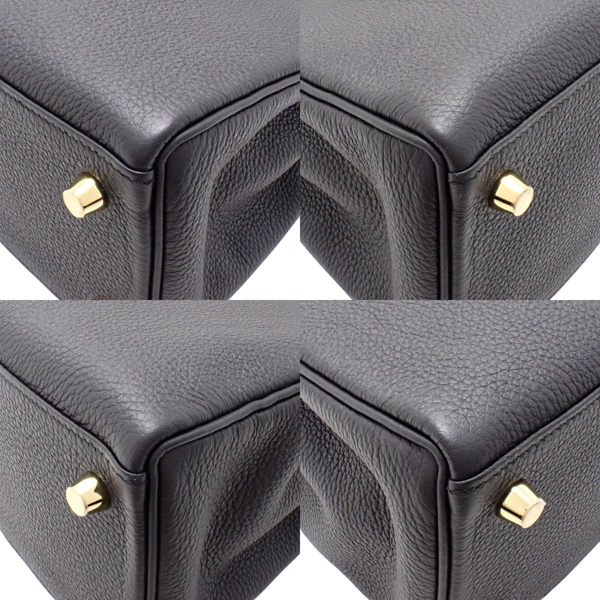 【未使用】ケリー25 (内縫い) トゴ ブラック ゴールド金具 W刻印