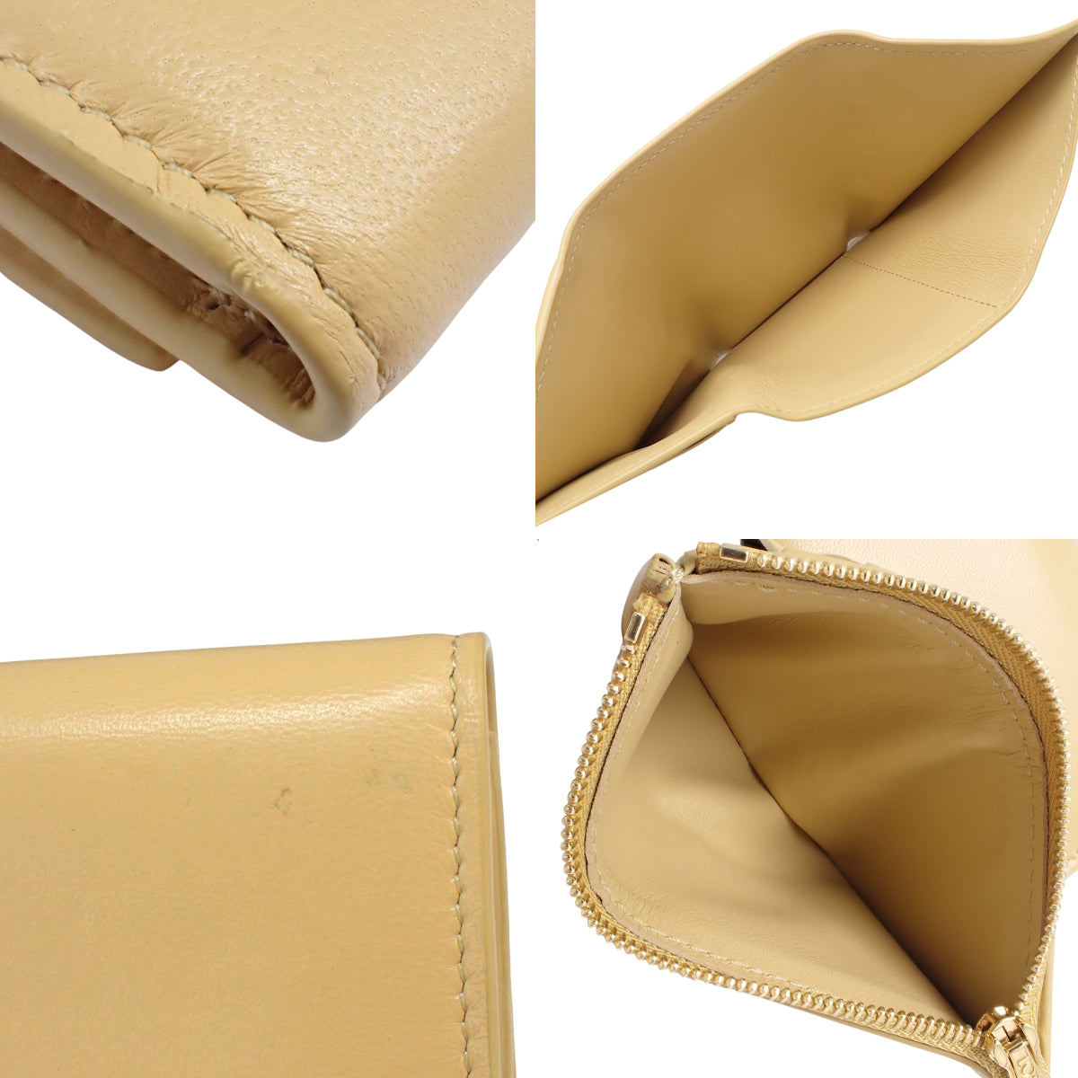 Puffer Anagram 竖款小号钱包,亮面纳帕小牛皮,驼色,C821S33X06,三折迷你钱包,配件