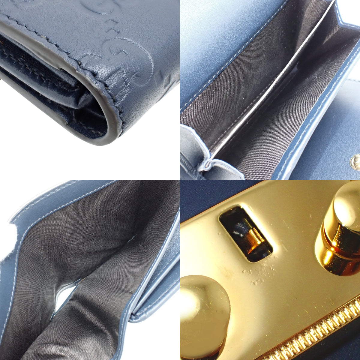 Guccissima 迷你钱包 海军蓝 453155